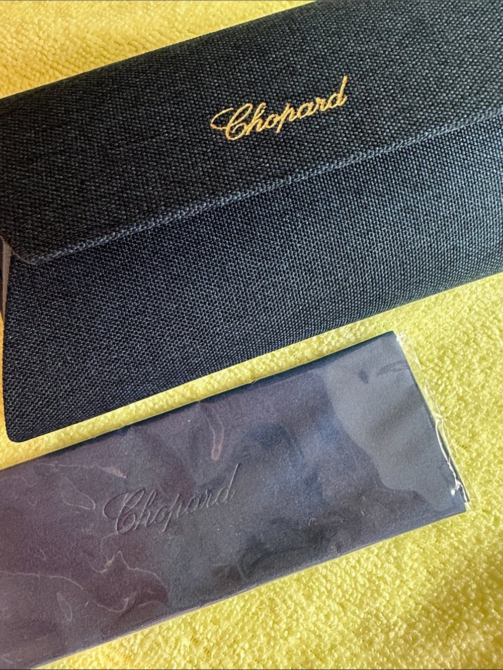 Chopard Large Blue designer Glasses case and cloth